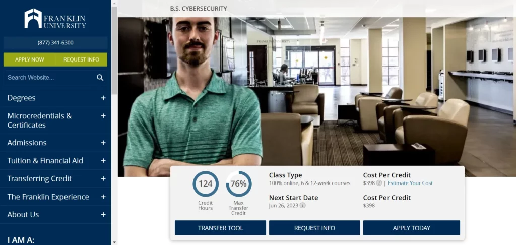 cyber security degree online-Franklin-University