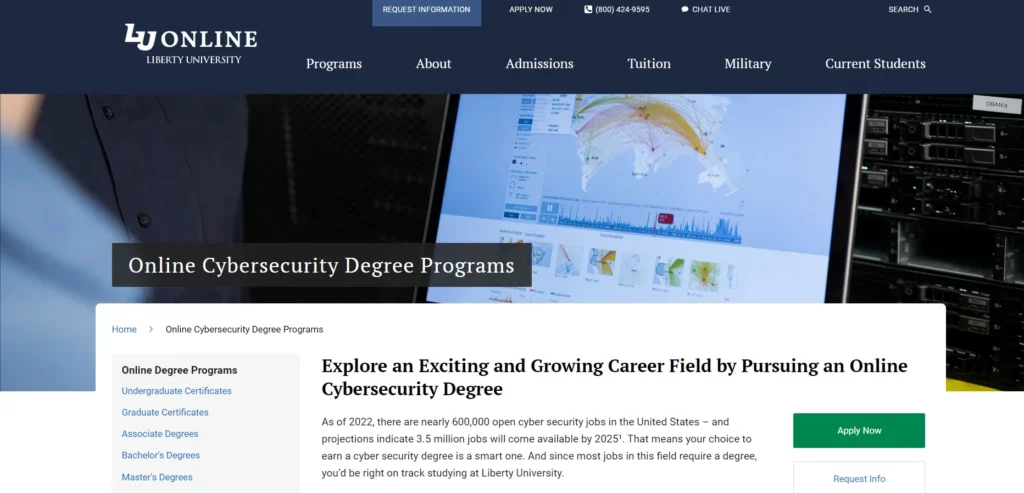 cyber security degree online-Liberty-University-Online