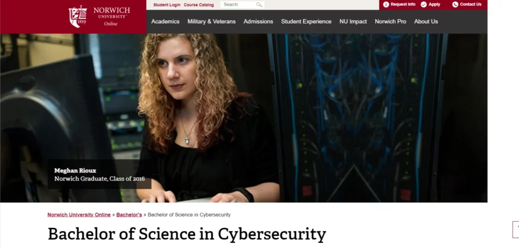 cyber security degree online-Norwich-University