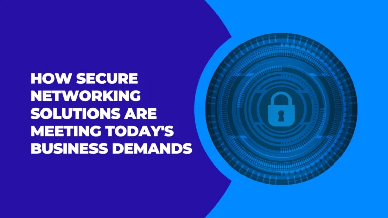 How Secure Networking Solutions Are Meeting Today's Business Demands